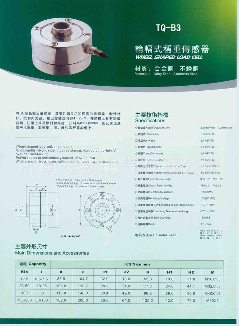 传感器型号